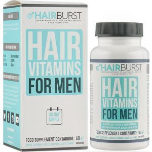 Витамины для роста и здоровья волос для мужчин, Hair Vitamins, Hairburst, 60 капсул
