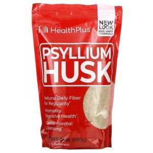 Подорожник, шелуха, Psyllium Husk, Health Plus Inc., 100% чистый, 680 г