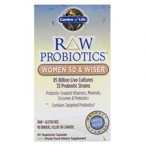 Пробиотики для женщин старше 50, Probiotics Women, Garden of Life, сырые, 90 вегетарианских капсул