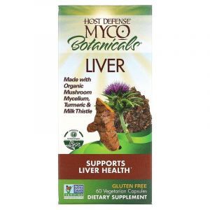 Формула для печени, MycoBotanicals Liver, Helps Support Liver Health, Fungi Perfecti, Host Defense, 60 капсул