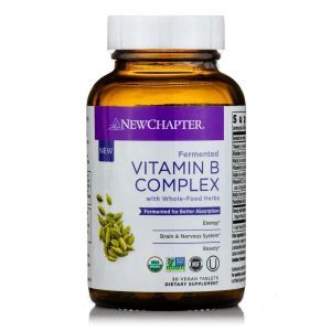 Комплекс витаминов B ферментированный, Fermented Vitamin B Complex, New Chapter, 30 веганских таблеток
