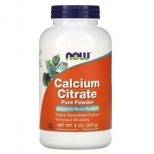 Цитрат кальция, Calcium Citrate, Now Foods, порошок, 227 г
