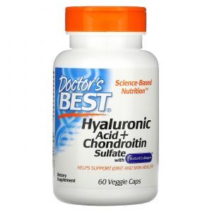 Гиалуроновая кислота с хондроитином, Hyaluronic Acid, Doctor's Best, 60 капсул (Default)