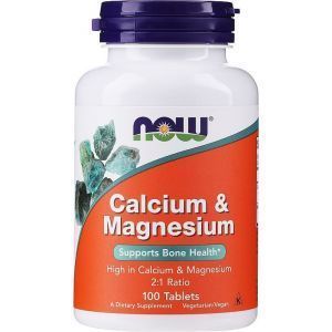 Кальций и магний, Calcium & Magnesium  2:1, Now Foods, 500/250 мг, 100 таблеток