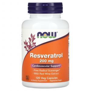 Ресвератрол, Resveratrol, Now Foods, натуральный, 200 мг, 120 кап