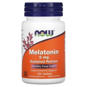 Мелатонин, Melatonin, Now Foods, 5 мг, 120 таб. (Default)