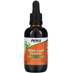 Листья оливы, Olive Leaf Glycerite, Now Foods, экстракт, 60 мл