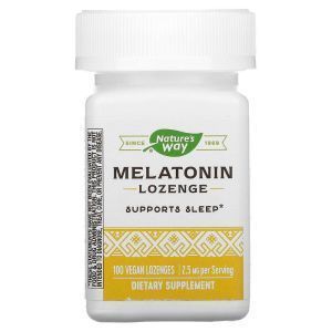 Мелатонин, Melatonin, Nature's Way, 2,5 мг, 100 веганских леденцов
