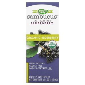 Черная бузина, био, Sambucus, Nature's Way, органик, 120 мл