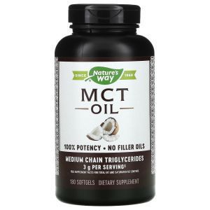 Масло MCT, Coconut MCT Oil, Nature's Way, 180 капсул