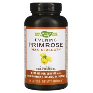 Масло вечерней примулы (Evening Primrose), Nature's Way, 1300 мг, 120 капсул