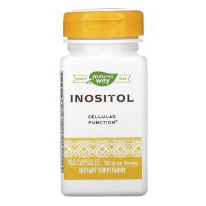 Инозитол, 1 капсулу в день, Inositol, Nature's Way, 500 мг, 100 капсул