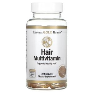 Мультивитамины для волос, Hair Multivitamin, California Gold Nutrition, 30 желатиновых капсул