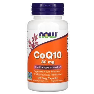 Коэнзим Q10, CoQ10, Now Foods, 30 мг, 120 вегетарианских капсул

