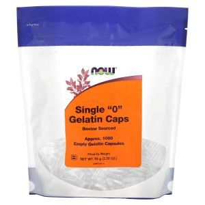 Пустые капсулы "0", Single "0" Gelatin Caps, Now Foods, 1000  пустых желатиновых капсул (96 г)