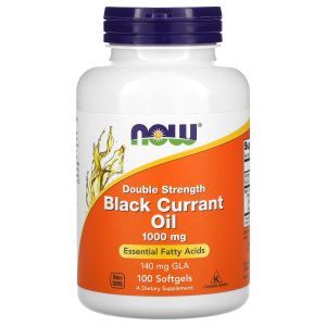 Масло черной смородины, Black Currant Oil, Now Foods, 1000 мг, 100 к