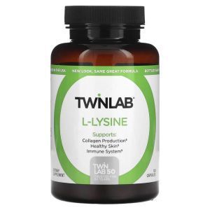 L- лизин, Twinlab, 500 мг, 100 капсул