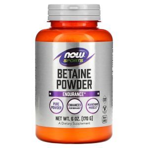 Бетаин, Betaine, Now Foods, Sports, порошок, 170 г
