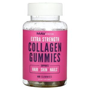 Коллаген, Collagen Gummies, MAV Nutrition, повышенная прочность, 60 жевательных конфет