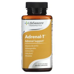 Поддержка надпочечников, Adrenal-T, LifeSeasons, 60 вегетарианских капсул