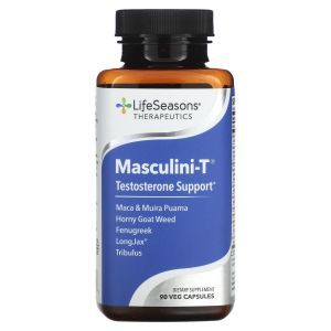 Поддержка уровня тестостерона, Masculini-T, LifeSeasons, для мужчин, 90 вегетарианских капсул