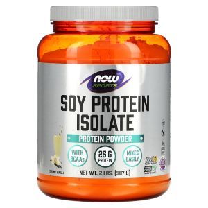Изолят соевого протеина, Soy Protein Isolate, Now Foods, сливочно-ванильный, порошок, 907 г
