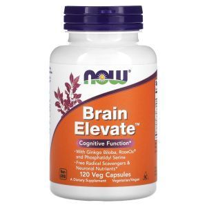 Витамины для памяти, Brain Elevate, Now Foods, 120 вегетарианских капсул 
