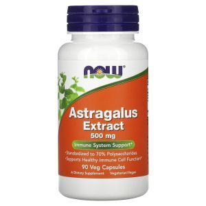 Экстракт Астрагала, Astragalus, Now Foods, 500 мг, 90 вегетарианских капсул

