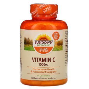 Витамин С, Vitamin C, Sundown Naturals, 1000 мг, 300 капсул