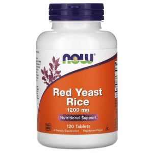 Красный дрожжевой рис, Red Yeast Rice, Now Foods, 1200 мг, 120 таблеток