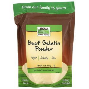 Гидролизат желатина, Beef Gelatin, Now Foods, Real Food, порошок, 454 г