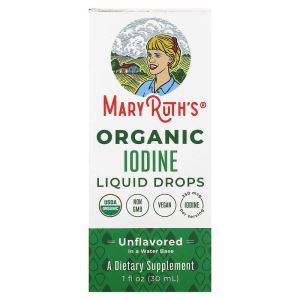 Йод, Organic Iodine, MaryRuth Organics, органик, капли, без вкуса, 30 мл
