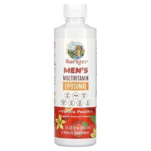 Мультивитамины для мужчин, Men's Multivitamin Liposomal, MaryRuth Organics, липосомальные, ваниль+персик, 450 мл  

