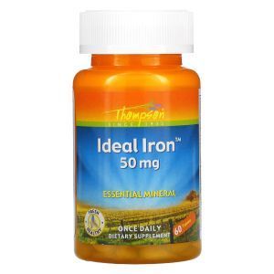 Железо, Ideal Iron, Thompson, 50 мг, 60 таб.