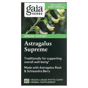 Астрагал, Astragalus Supreme, Gaia Herbs, 60 капсул