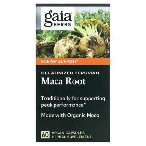 Мака (Maca Root), Gaia Herbs, 60 капсул