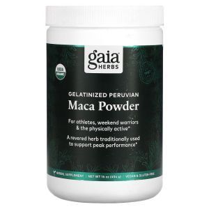Мака (Maca), Gaia Herbs, порошок, желатинизированный, 454 г