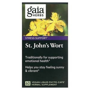 Зверобой, St. John's Wort, Gaia Herbs, 60 капсул
