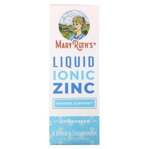 Ионный цинк, Liquid Ionic Zinc, MaryRuth Organics, жидкий, без вкуса, 120 мл

