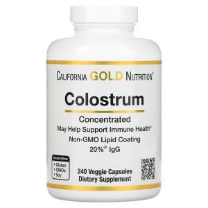 Молозиво концентрированное, Colostrum, California Gold Nutrition, 240 капсул. 
