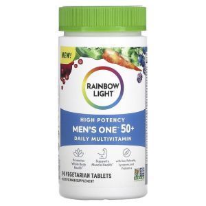 Мультивитамины для мужчин 50+, Men's One 50+, Rainbow Light, ежедневные, высокая потенция, 90 вегетарианских таблеток
