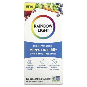 Мультивитамины для мужчин 50+, Men's One 50+, Rainbow Light, ежедневные, высокая потенция, 120 вегетарианских таблеток
