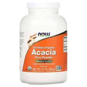 Волокна акации, Acacia Fiber, Now Foods, органик, порошок, 340 гр