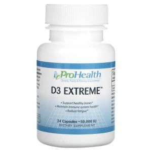 Витамин D3, D3 Extreme, ProHealth Longevity, 50000 МЕ, 24 капсулы
