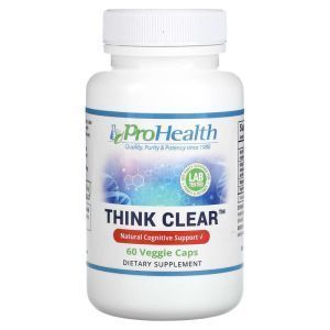 Поддержка когнитивных функций, Think Clear, ProHealth Longevity, 60 вегетарианских капсул