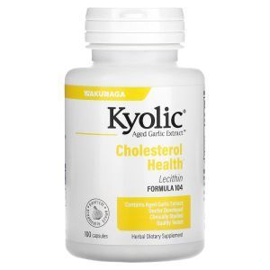 Экстракт чеснока для снижения уровня холестерина, Extract with Lecithin, Wakunaga - Kyolic, 100 кап.
