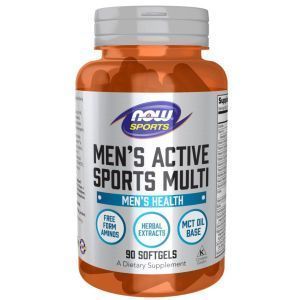 Мультивитамины для мужчин, Men's Active Sports Multi, Now Foods, Sports, 90 гелевых капсул