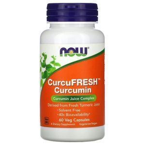 Куркумин, CurcuFresh Curcumin, Now Foods, 60 вегетарианских капсул
