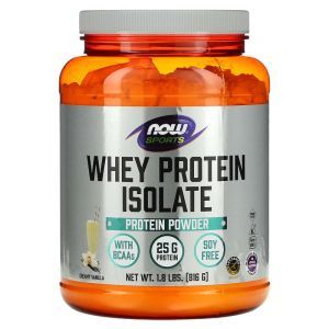 Изолят сывороточного протеина, Whey Protein Isolate, Now Foods, Sports, сливочно-ванильный, 816 г
