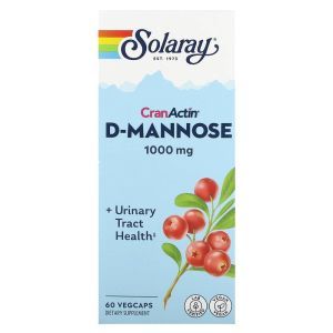 Д-Манноза, D-Mannose, Solaray, здоровье мочевыводящих путей, 60 капсул